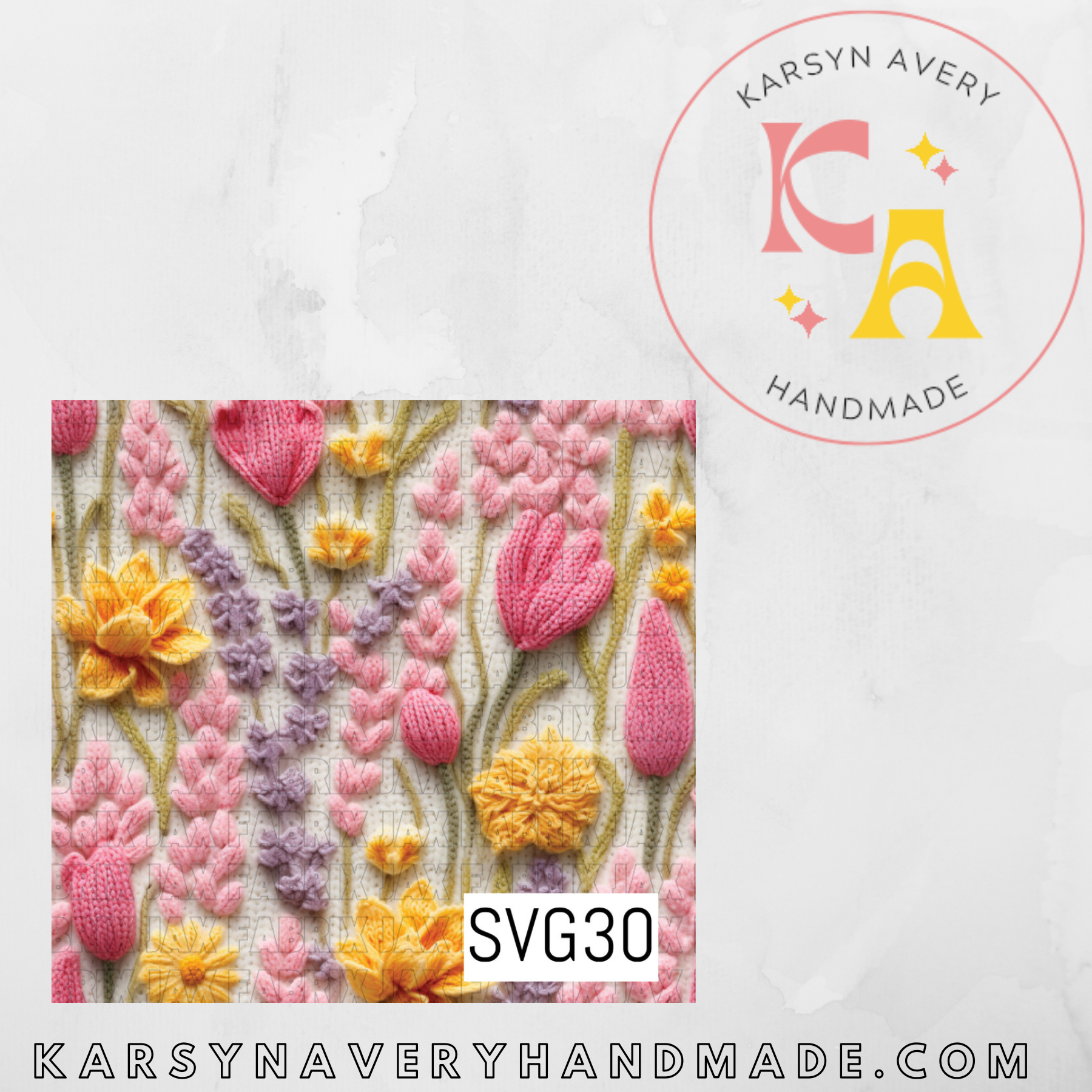 Faux Embroidered Spring Blooms